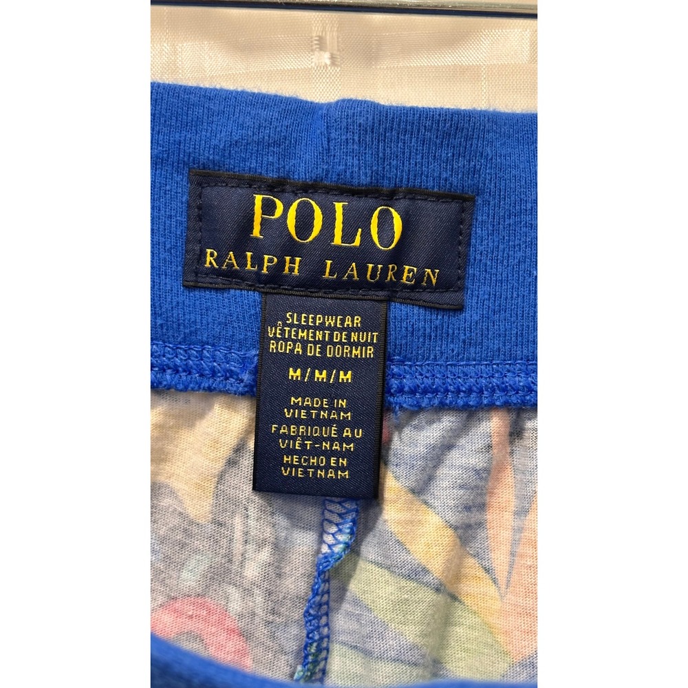 Polo Ralph Lauren Mens Floral Tropical Sleepwear Joggers Blue PK79RL Medium - Picture 4 of 7